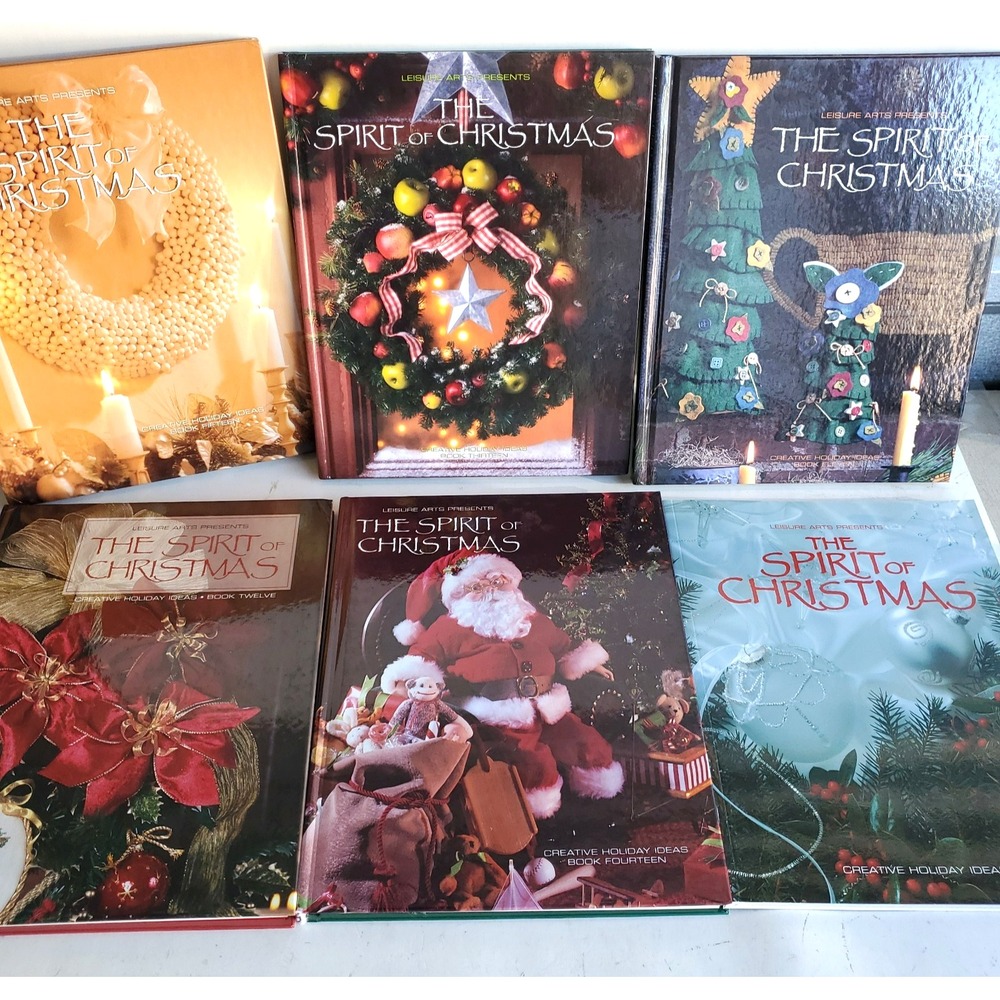 Spirit of Christmas Leisure Arts Lot of 6 HC holiday crafts & recipes NOS